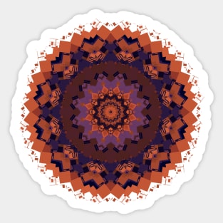 Random Shapes, Irregular Pattern, Orange/Purple Sticker